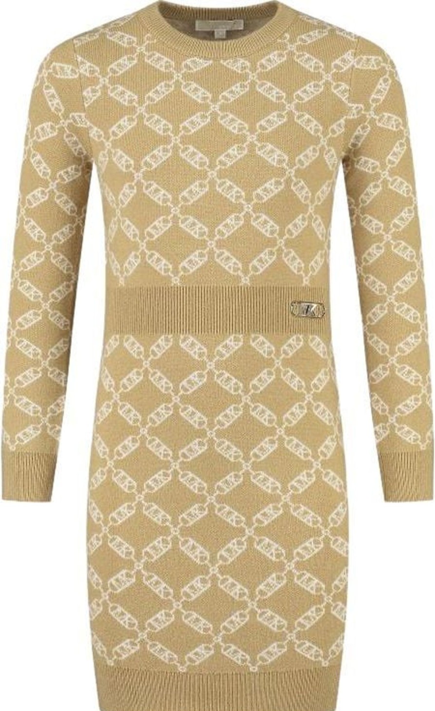 Kids Michael Kors Jurken | Michael Kors Tricot Jurk Beige