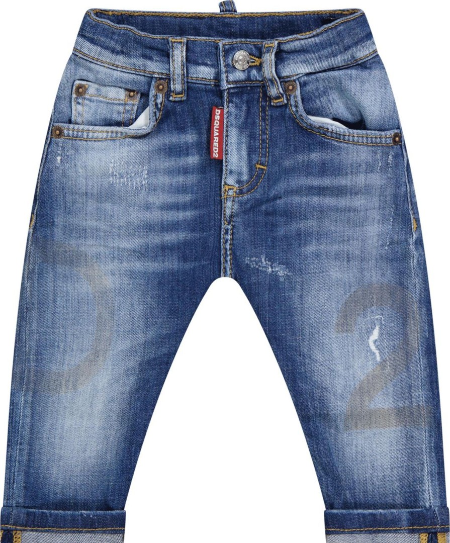 Kids Dsquared2 Jeans | Dsquared2 Dsquared2 Baby Unisex Jeans Blauw Blauw