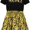 Kids Versace Jurken | Versace Versace Kinder Meisjes Jurk Zwart Zwart