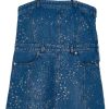 Kids Versace Jurken | Versace Glitter Stars Denim Dress Blauw