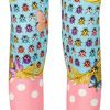 Kids Versace Broeken | Versace Versace Kinder Meisjes Legging Licht Blauw Blauw