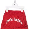 Kids Palm Angels Badkleding | Palm Angels Beacwear Pants Logo Red Rood