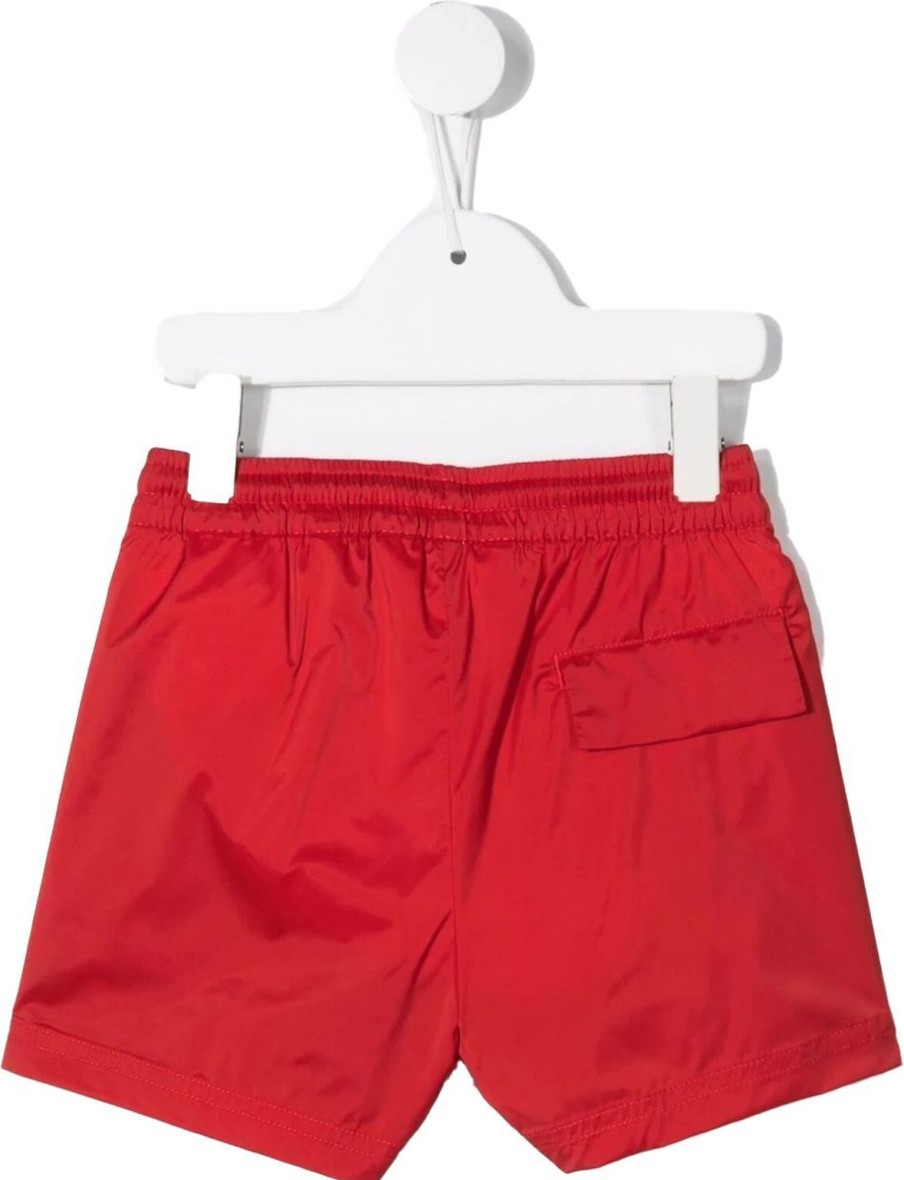 Kids Palm Angels Badkleding | Palm Angels Beacwear Pants Logo Red Rood