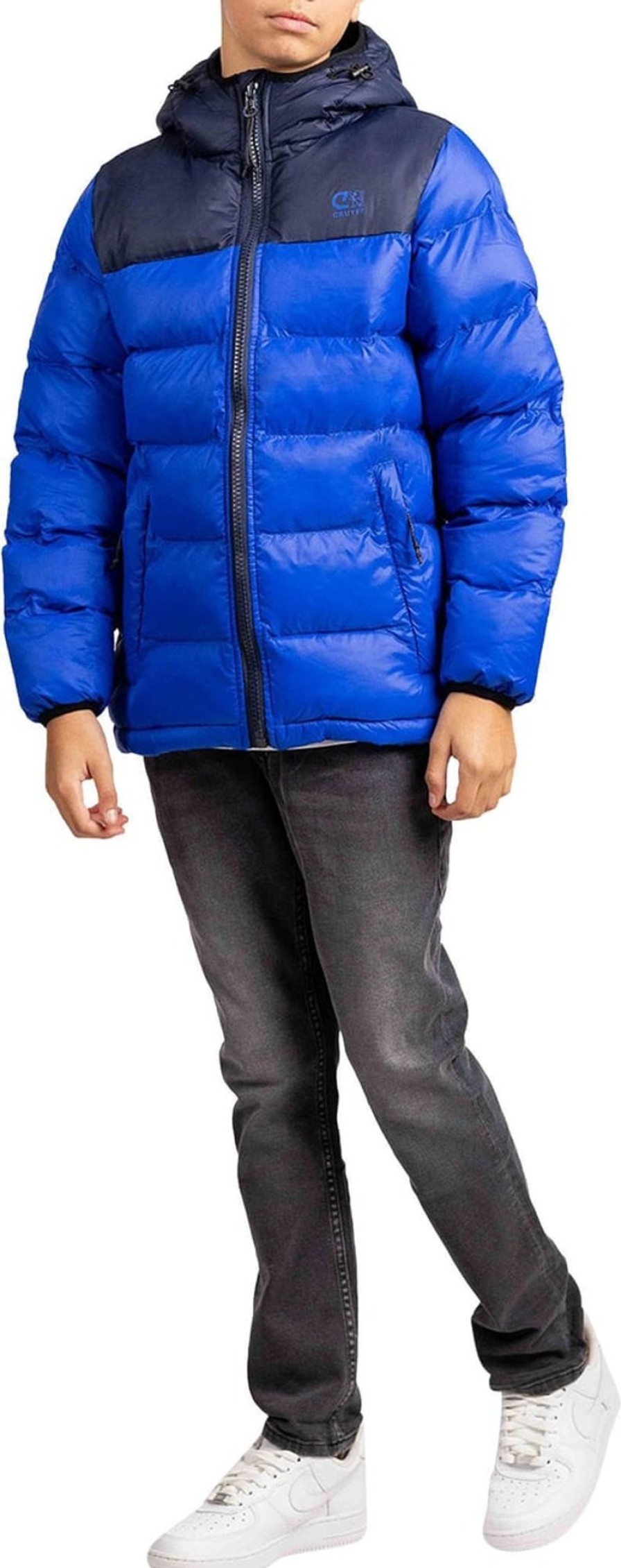 Kids Cruyff Jassen | Cruyff Puffer Winterjas Kids Blauw Blauw