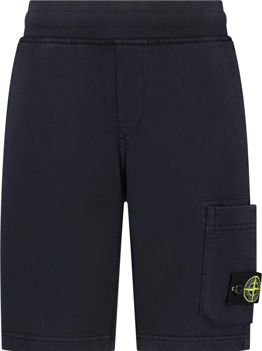 Kids Stone Island Junior Shorts | Stone Island Junior Stone Island Short Sweater Tasca Male Blauw