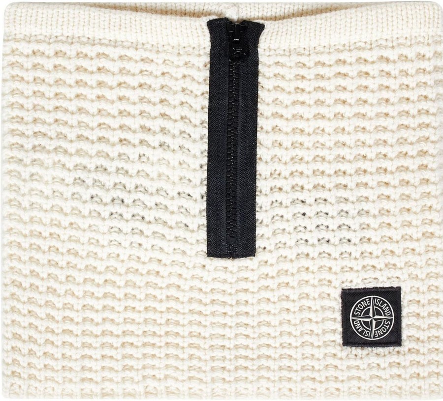 Heren Stone Island | Stone Island Stone Island Scarfs White Zwart