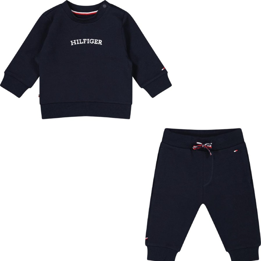 Kids Tommy Hilfiger Sets | Tommy Hilfiger Tommy Hilfiger Baby Meisjes Joggingpak Licht Roze Roze