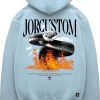 Heren JORCUSTOM | Jorcustom Snake Zipped Hoodie Blue Blauw