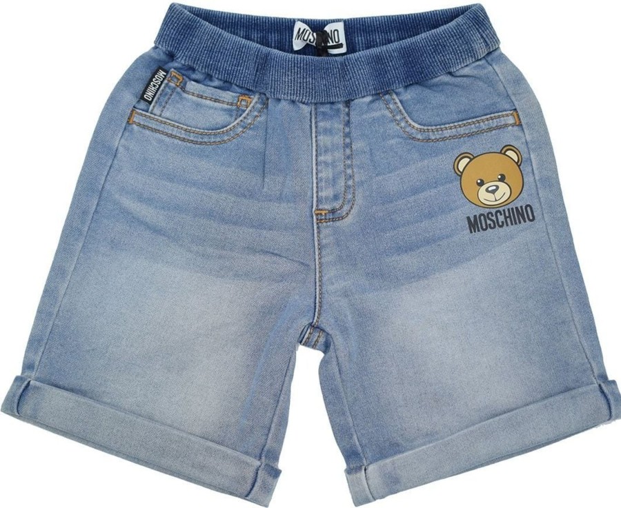 Kids Moschino Broeken | Moschino Moschino Short Jeans Newborn Blauw