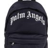 Kids Palm Angels Accessoires | Palm Angels Curved Logo Little Backpack Blauw