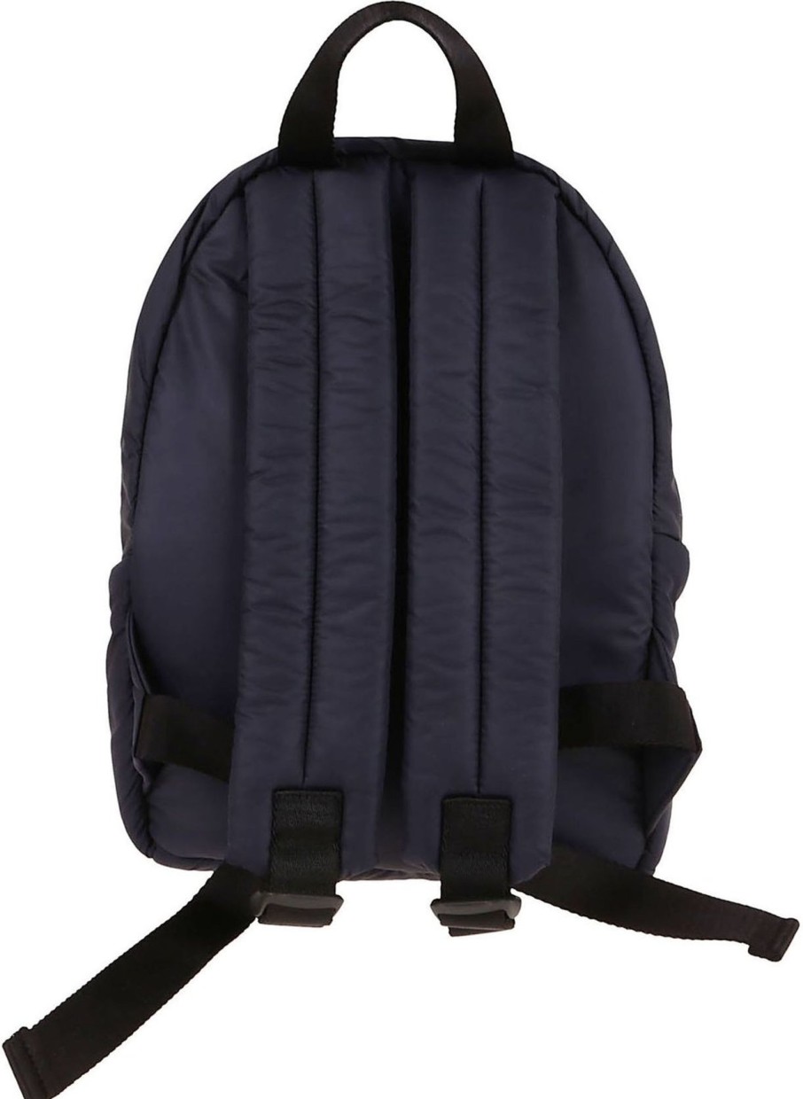 Kids Palm Angels Accessoires | Palm Angels Curved Logo Little Backpack Blauw