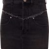 Dames Isabel Marant | Isabel Marant Denim Mini Skirt Zwart