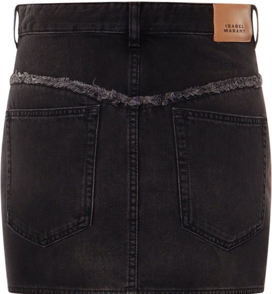 Dames Isabel Marant | Isabel Marant Denim Mini Skirt Zwart