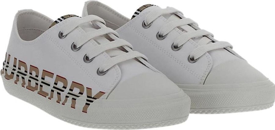 Kids Burberry Schoenen | Burberry Low Top Sneakers Wit