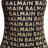 Dames Balmain | Balmain Allover Logo Print Olimpionic One Piece Swimsuit Zwart