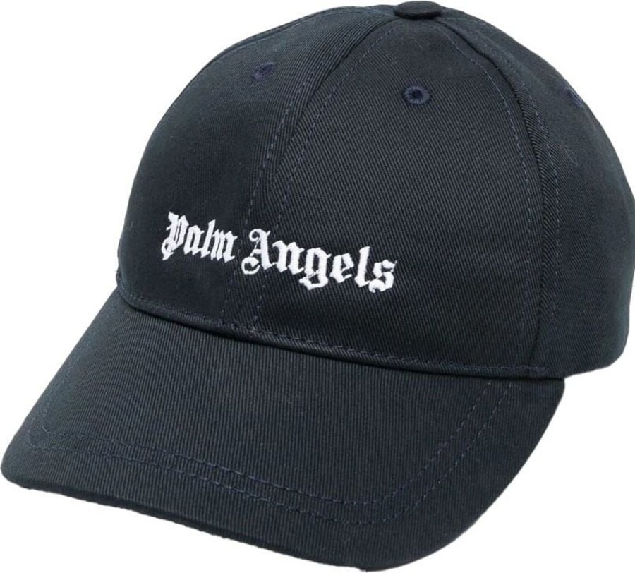 Kids Palm Angels Mutsen & Petten | Palm Angels Logo Baseball Cap Darkblue (Navy) Blauw