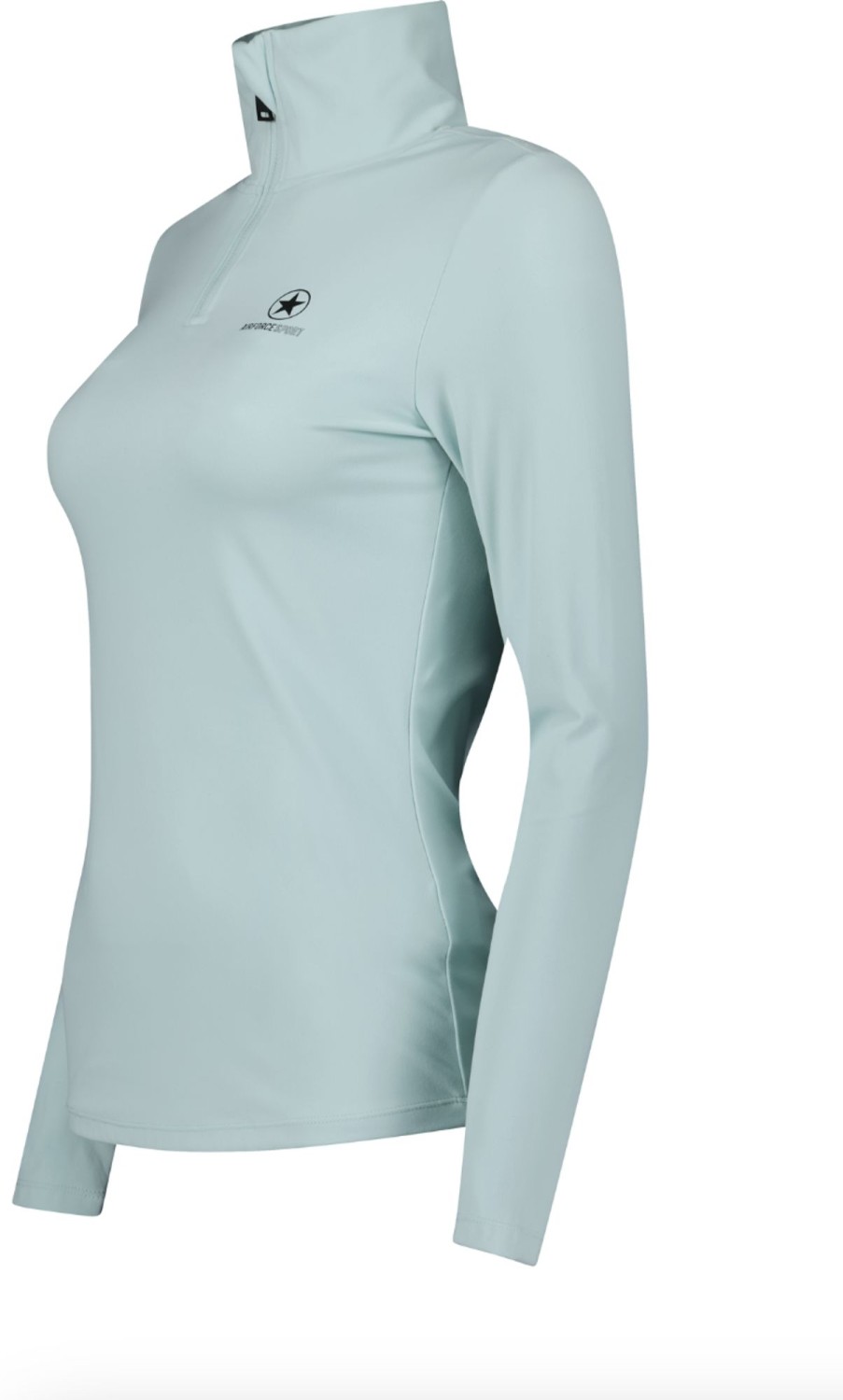 Dames Airforce Sport | Airforce Sport Basic Zip Pully Pastel Blue/Black Blauw