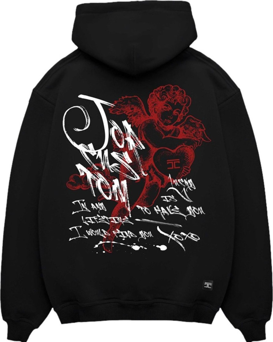 Heren JORCUSTOM | Jorcustom Loveangel Zipped Hoodie Black Zwart