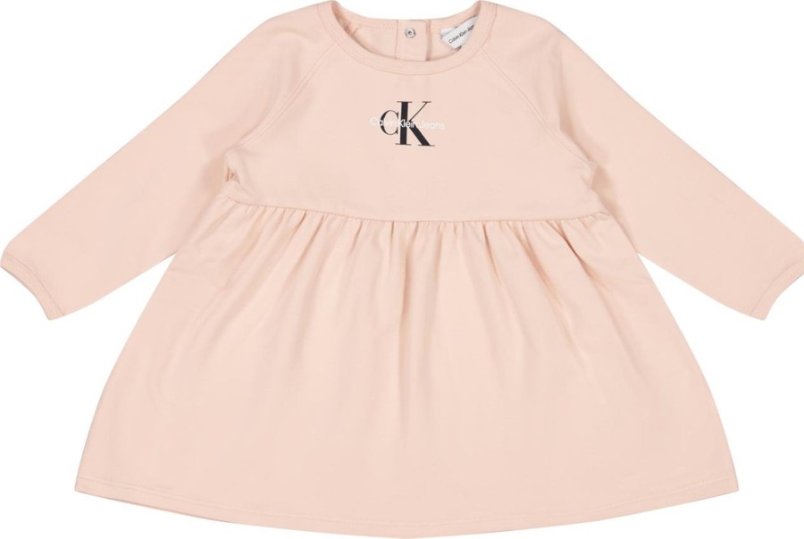 Kids Calvin Klein Jurken | Calvin Klein Calvin Klein Baby Meisjes Jurkje Wit Wit