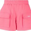 Dames MSGM | Msgm Logo-Embroidered Track Shorts Roze