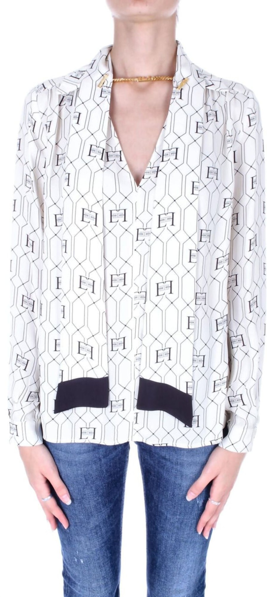 Dames Elisabetta Franchi | Elisabetta Franchi Shirts White Wit