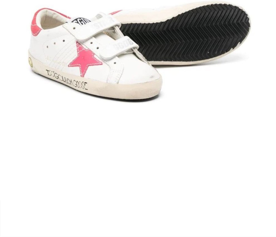 Kids Golden Goose Sneakers | Golden Goose Old School White Wit