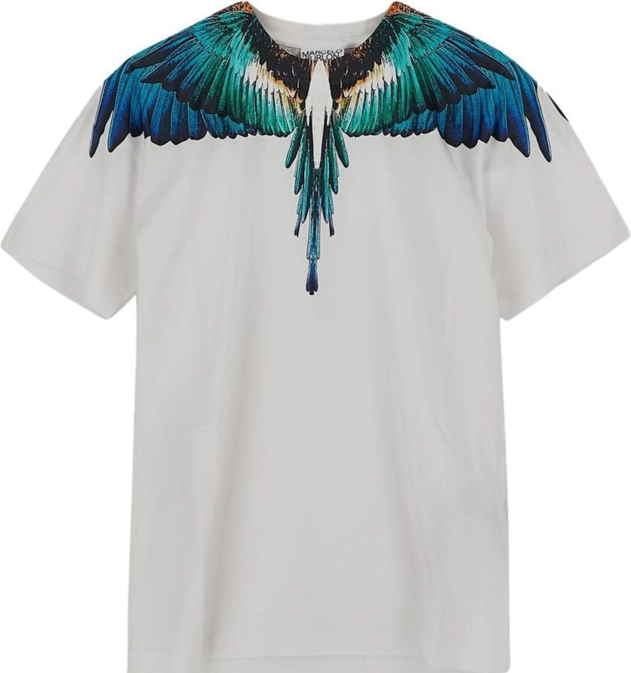 Kids Marcelo Burlon T-Shirts | Marcelo Burlon Icon Wings T-Shirt Wit