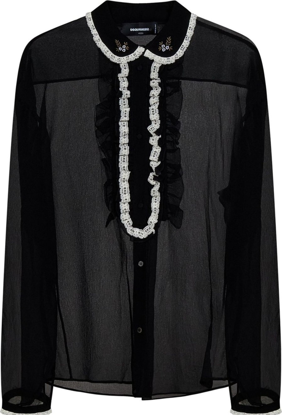 Dames Dsquared2 | Dsquared2 Dsquared2 Shirts Black Zwart