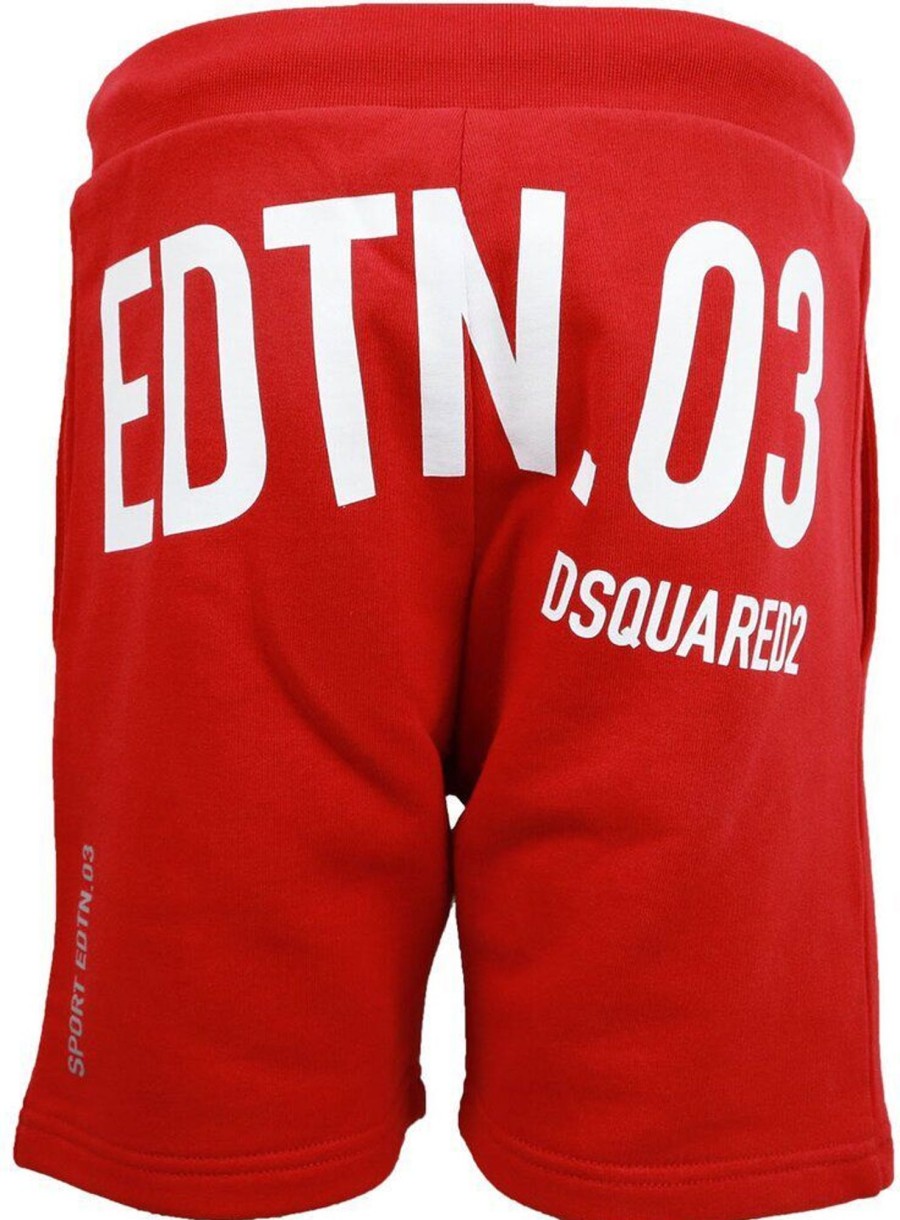 Kids Dsquared2 Shorts | Dsquared2 Short Sport Edition Rood Zwart