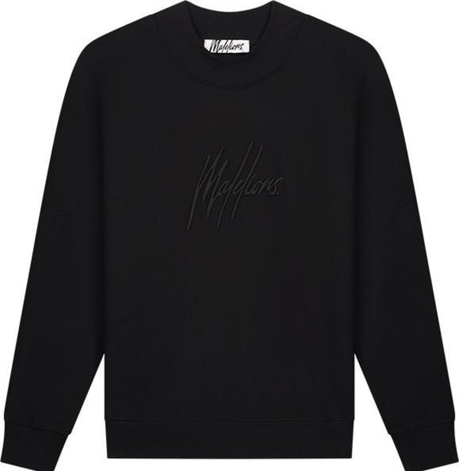 Dames Malelions | Malelions Essentials Brand Sweater - Black Zwart