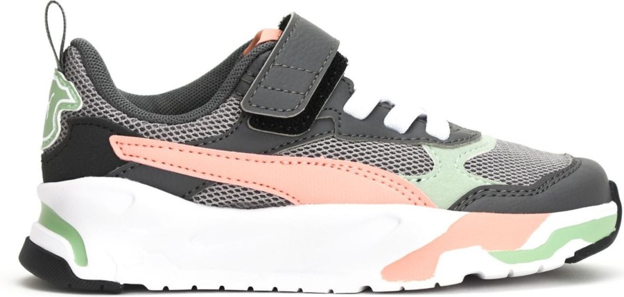 Kids Puma Sneakers | Puma Trinity Jr Sneaker Grey-Pink Grijs