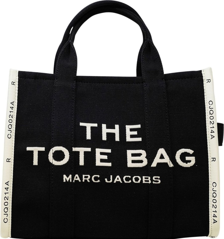 Dames Marc Jacobs | Marc Jacobs Marc Jacobs M0017025 001 Black Fabric And Leather The Mini Tote Bag Zwart