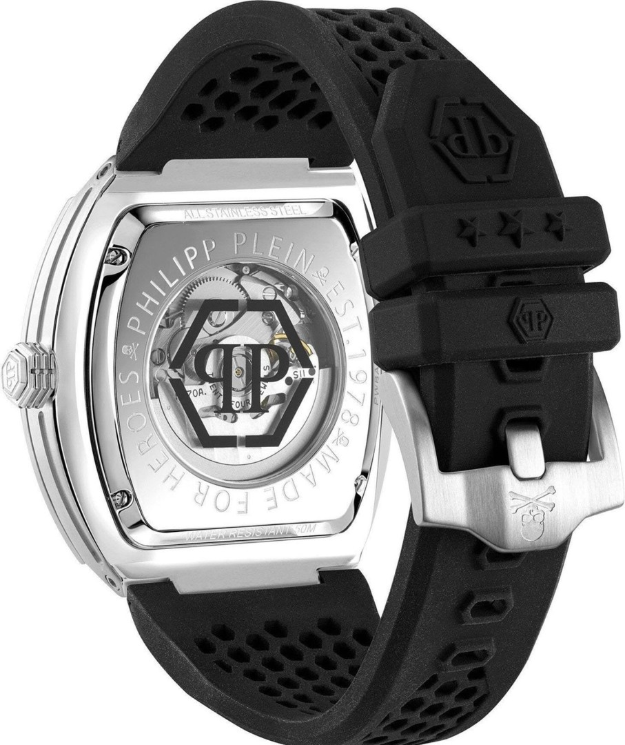 Heren Philipp Plein | Philipp Plein Pwbaa1323 The $Keleton Automatisch Horloge 44 Mm Zilver