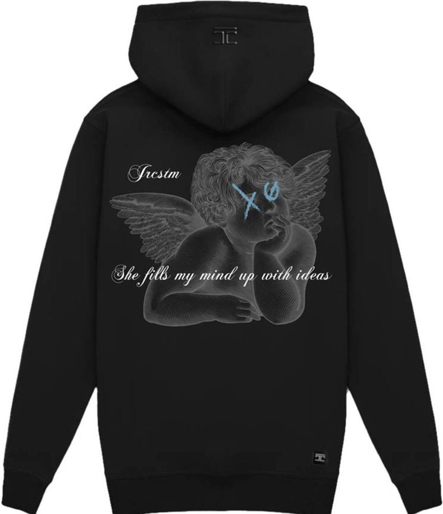 Heren JORCUSTOM | Jorcustom Angel Slim Fit Hoodie Black Zwart