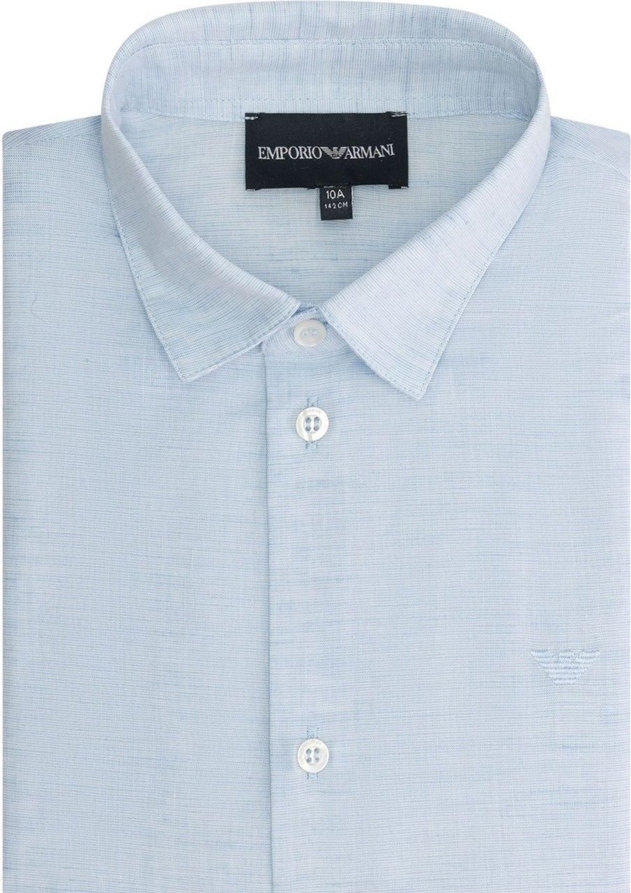 Kids Emporio Armani Overhemden | Emporio Armani Shirt Blauw