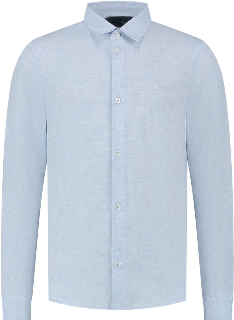 Kids Emporio Armani Overhemden | Emporio Armani Shirt Blauw