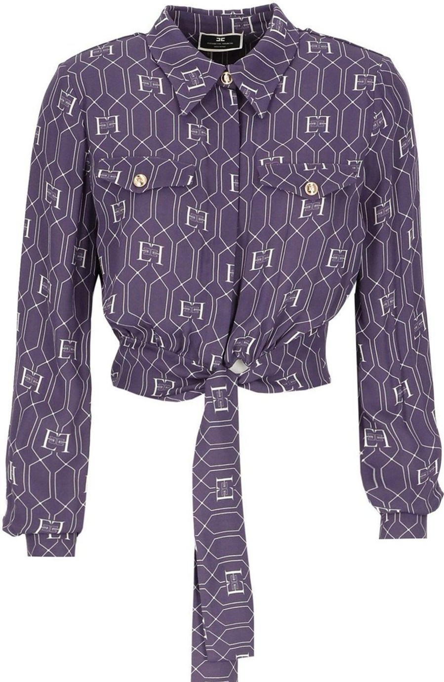 Dames Elisabetta Franchi | Elisabetta Franchi Shirts Purple Blauw