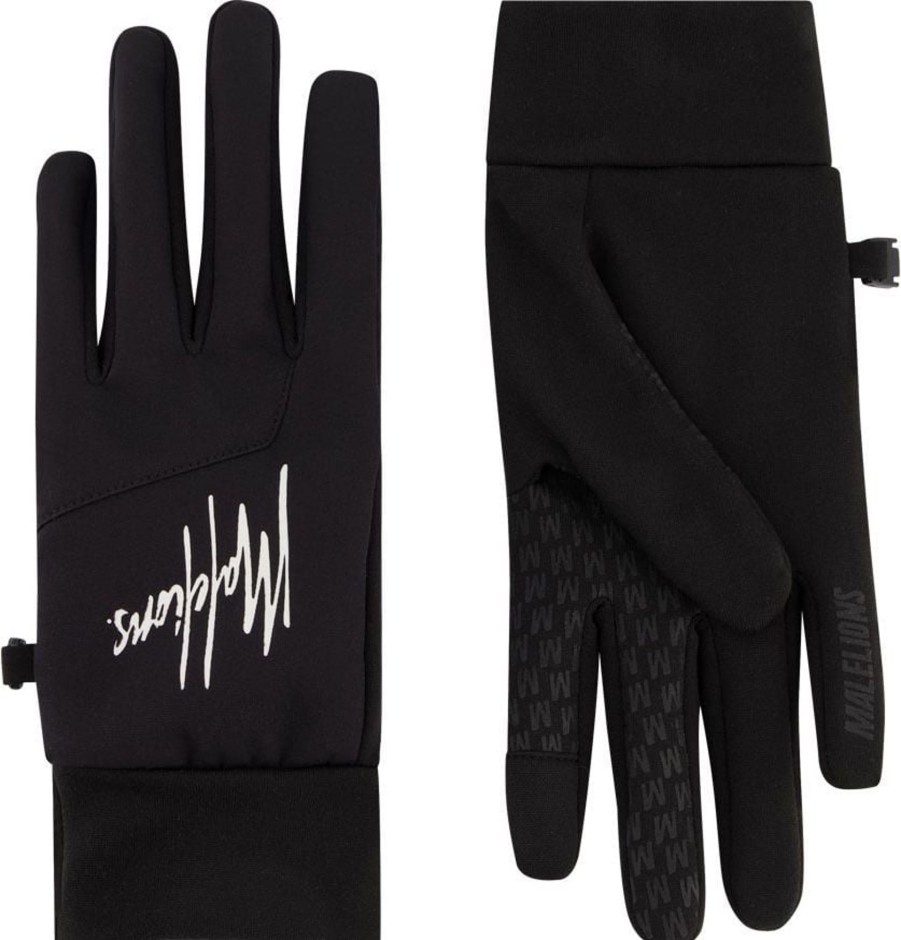 Heren Malelions | Malelions Signature Gloves - Black/White Zwart