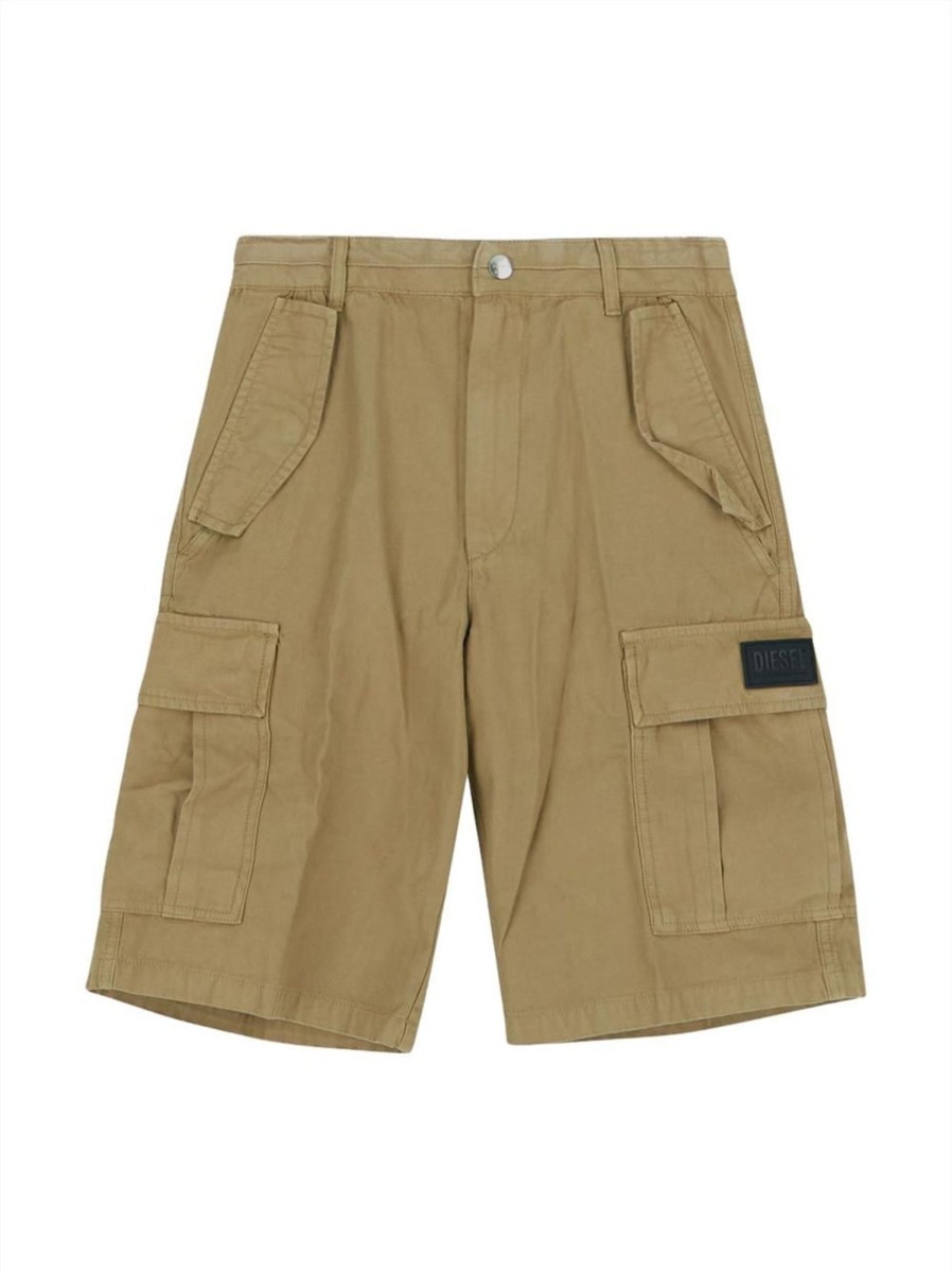 Kids Diesel Shorts | Diesel Cargo Shorts Beige