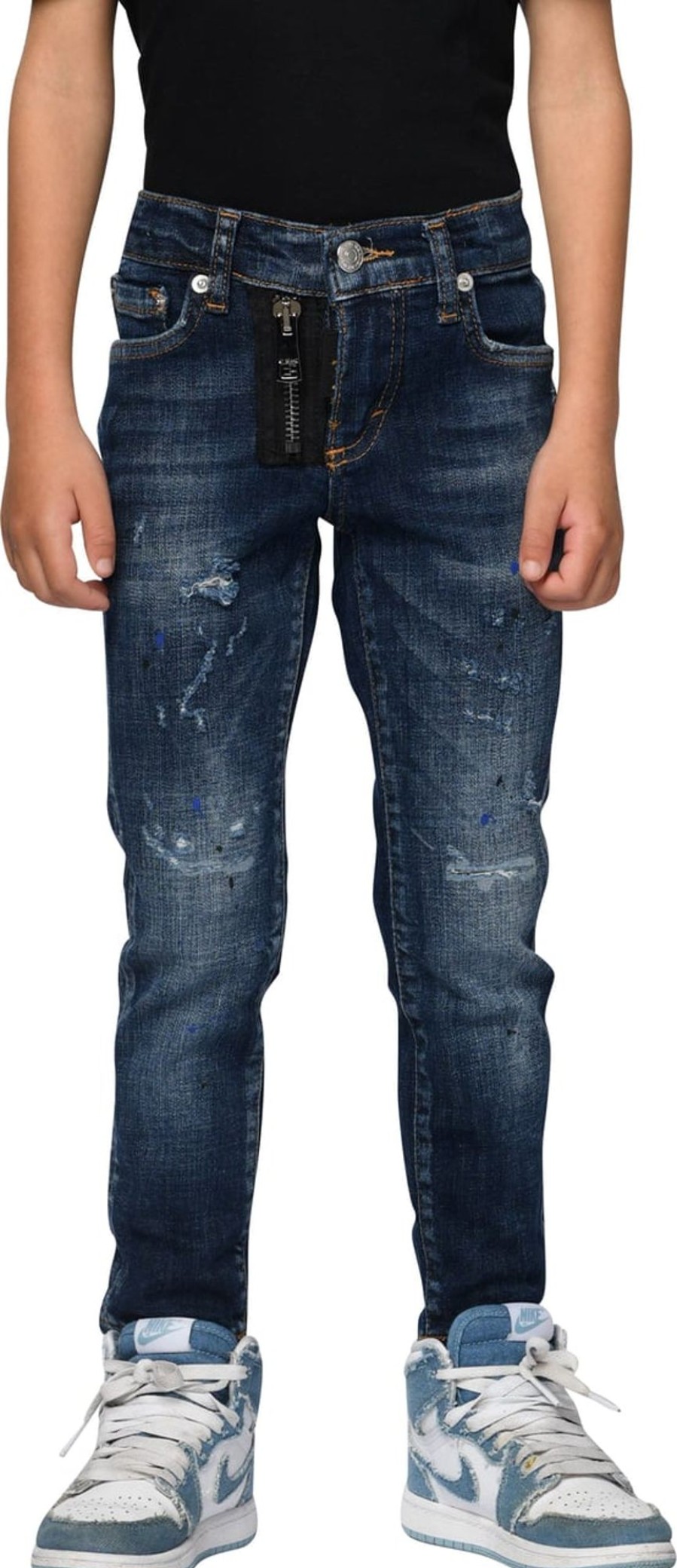 Kids My Brand Jeans | My Brand Blue Jeans Mb Purple Badge Blauw