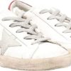 Kids Golden Goose Sneakers | Golden Goose Super-Star Leather Upper And Heel White Wit