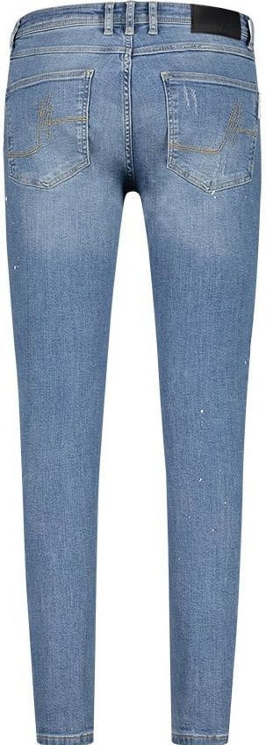 Heren Malelions | Malelions Stained Jeans - Light Blue Blauw