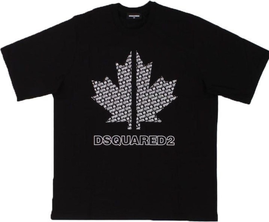 Kids Dsquared2 Tops | Dsquared2 T-Shirts And Polos Black Zwart