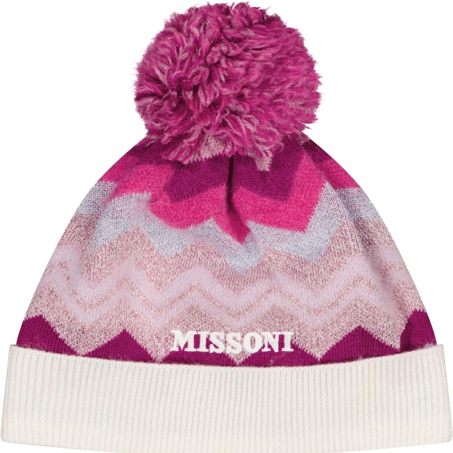 Kids Missoni Accessoires | Missoni Missoni Kinder Meisjes Muts Roze Roze