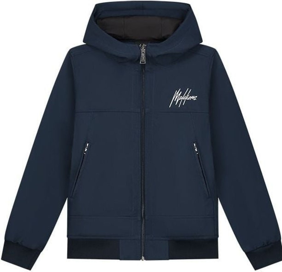 Kids Malelions Jassen | Malelions Seth Softshell - Navy Blauw