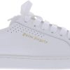 Kids Palm Angels Sneakers | Palm Angels New Tennis Sneaker Calf Lea Wh Wit