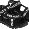 Kids Dsquared2 Schoenen | Dsquared2 Dsquared2 Kinder Unisex Sandalen Zwart Zwart