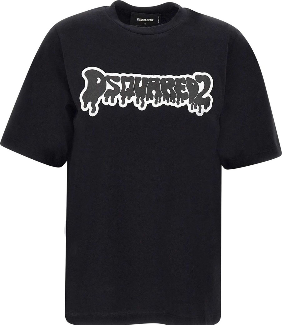 Dames Dsquared2 | Dsquared2 T-Shirts And Polos Black Zwart