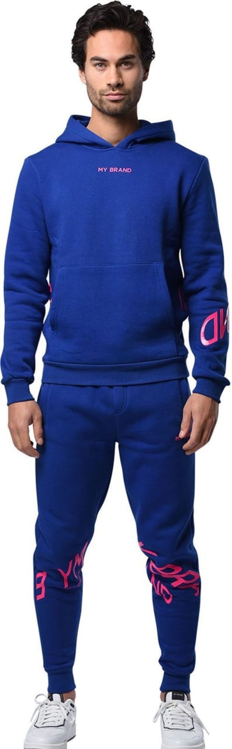 Heren My Brand | My Brand Mb Knees Joggingsuit Blue Blauw