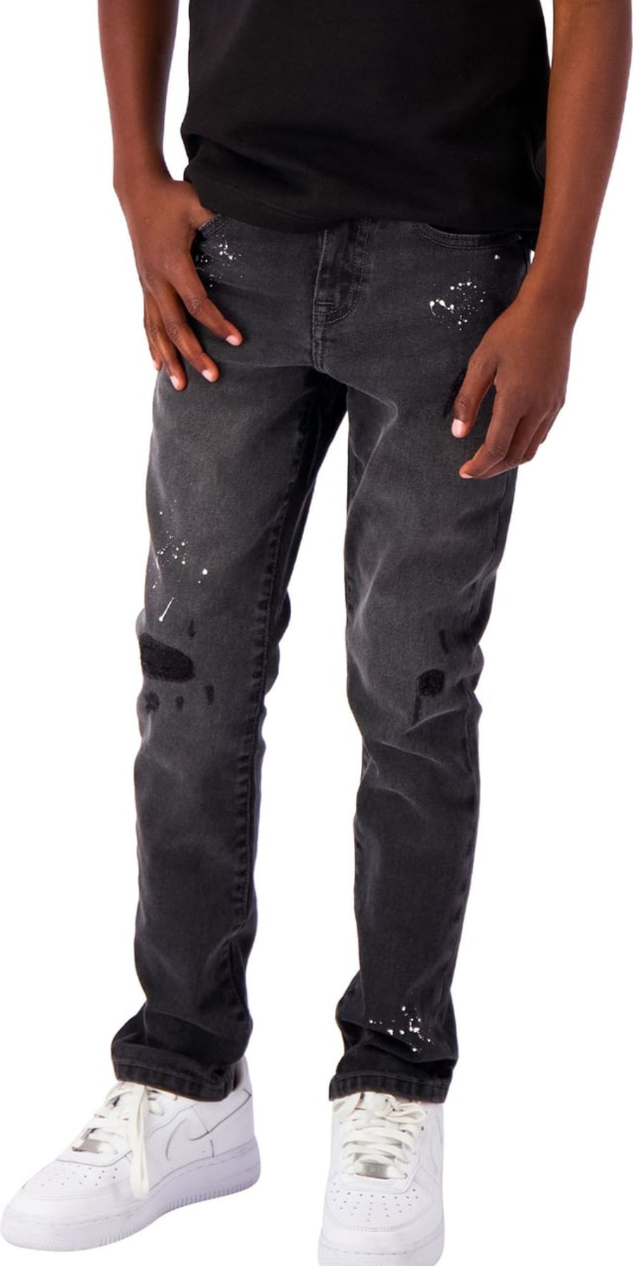 Kids Black Bananas Broeken | Black Bananas Jr Graffiti Jeans Grijs